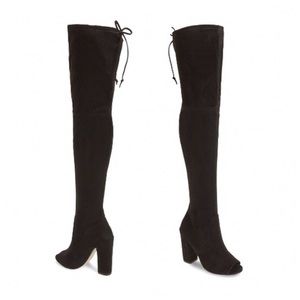 STEVE MADDEN Over The Knee Thigh Black Boots